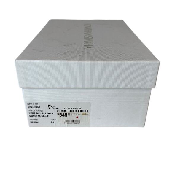 NEW NWT Jonathan Simkhai Lena Crystal Embellished Open Toe Mules Heels Size 39 - Picture 11 of 13